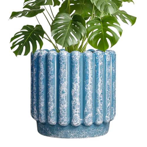 Ceramicfor Ceramic Planter, 9.6 Inch, Blue - color: Sky Blue, size: 9.6 Inch