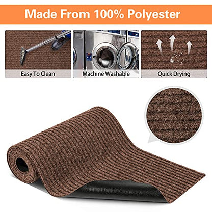 Nuanchu Large Semi Finished Outdoor Mat 16 x 79 Inch, Coffee, 1 Roll - color: Coffee
