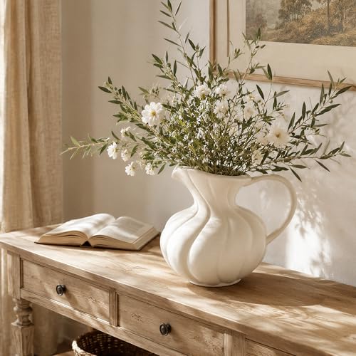 Large Ceramic Flower Vase Home Decor - Farmhouse Table Vases