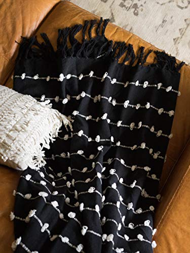 DII Woven Loop Throw Collection, 50x60, Black - color: Black