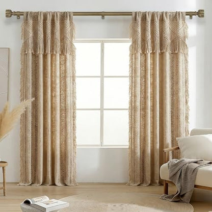 2 Pack Wood Curtain Rods for Windows 32 to 45 Inch, 1" Adjustable Heavy Duty Boho Curtain Rod with Imitation Wooden Grain Leaf Pattern Finials, Farmouse Drapery Rods, Size 32"-45", Weathered Wood - color: Dark Weathered Wood, size: 32" to 45"|2 Pack