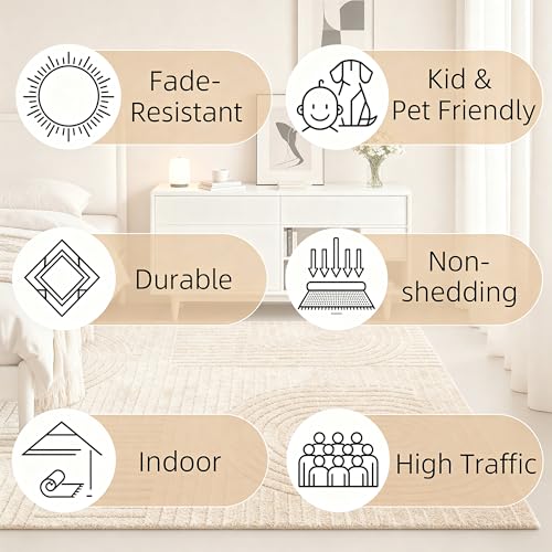 Brown Solid Area Rug 9x12 Large Washable Soft Rugs for Living Room - color: Light Brown, size: 9' x 12' (Rectangular)