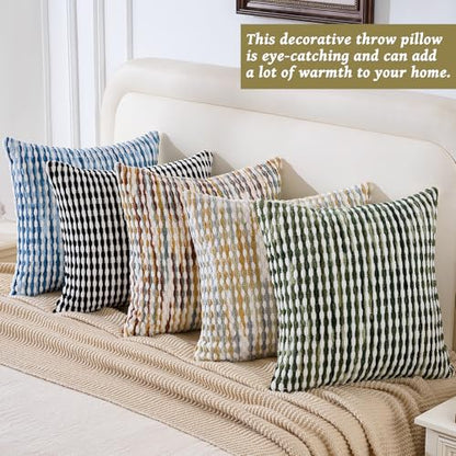 AmHoo Boho Chenille Pillow Cover,18 x 18-Inch Grey - color: Grey, size: 18" x 18" (Pack of 1)