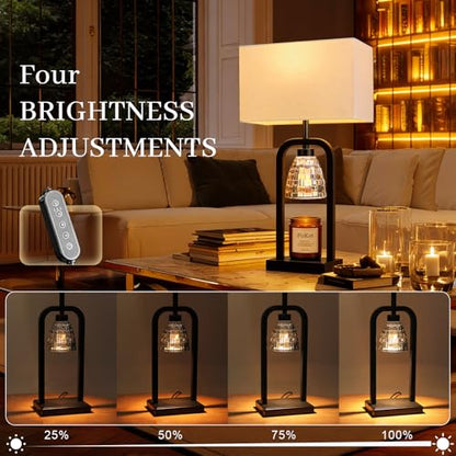 PoKat 21.5'' Matte Black Table Lamps Set of 2 with Candle Warmer & Gift Box - color: Set of 2 - Black