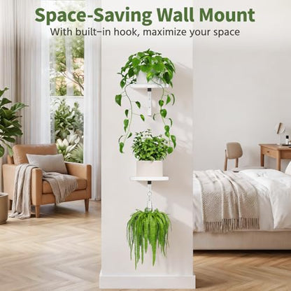 LASZOLA Plant Hanger Holder Window Shelf Wall Mounted Indoor, 2 Pcs White - color: White, size: 2