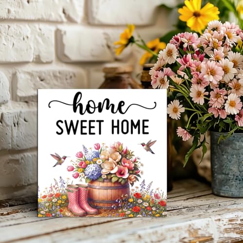 Home Sweet Home Wooden Box Tiered Tray Decor Sign - color: Home Sweet Home2