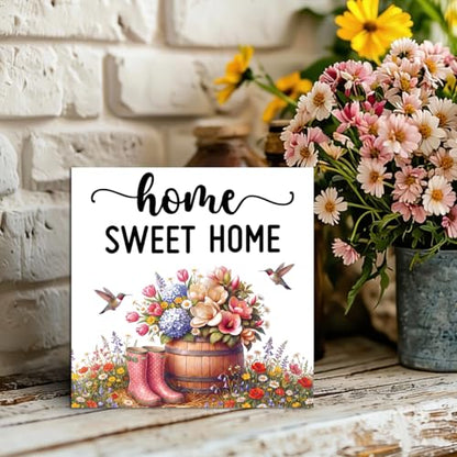 Home Sweet Home Wooden Box Tiered Tray Decor Sign - color: Home Sweet Home2