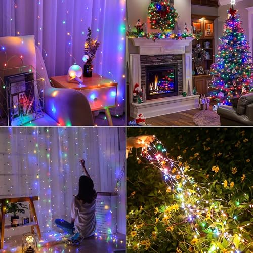 3 Pack 20 LEDs Fairy String Lights Battery Operated 6.56 FT with Timer - color: 2m-Multi-colored