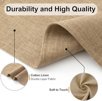Homaxy Cloths Placemats for Dining Table Set of 12, 13" x 19", Flaxen - color: Flaxen, size: Placemats Set of 12