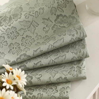 Boho Floral Lace Sheer Curtains, 52x63 Sage Green, Grommet Panels - color: Green, size: 52"W x 63"L (Pack of 2)