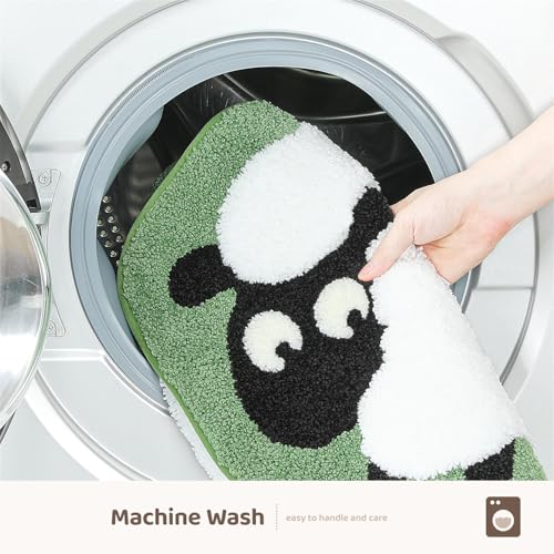Molesun Sheep Bath Mat 16x24, Soft Absorbent Microfiber Bath Rugs - color: Swaledale Sheep, size: 16" x 24"
