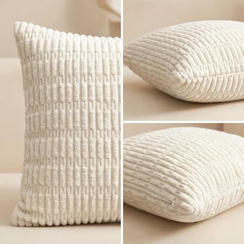 JMGBird Boho Pillows Cream Throw Pillows with Inserts Included - color: Ka Qi, size: 18" x 18" (Pack of 2)
