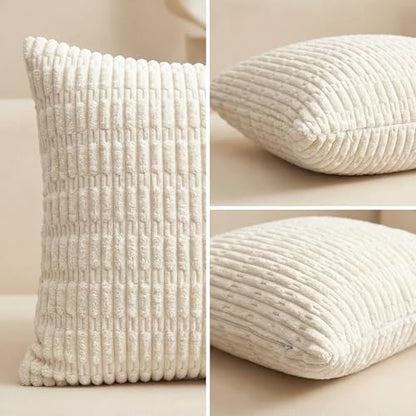 JMGBird Boho Pillows Cream Throw Pillows with Inserts Included - color: Ka Qi, size: 18" x 18" (Pack of 2)