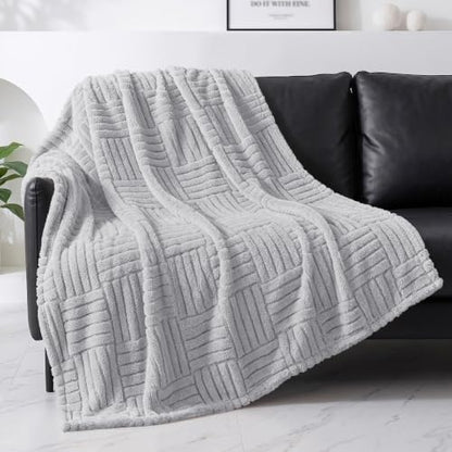 Whale Flotilla Lightweight Fleece Throw Blanket for Couch, Light Grey - color: Light Grey, size: Throw(50x60 Inch)