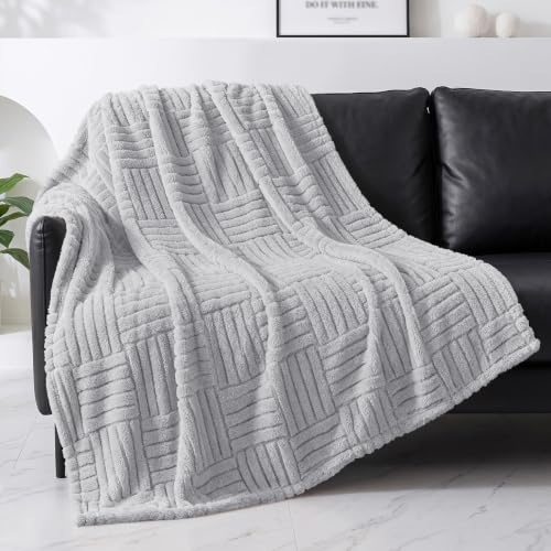 Whale Flotilla Lightweight Fleece Throw Blanket for Couch, Light Grey - color: Light Grey, size: Throw(50x60 Inch)