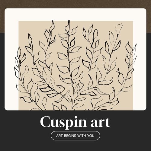 Framed Neutral Beige Matisse Abstract Wall Art for Bathroom, 12x16 Inch - color: Neutral, size: 12" W x 16" H x 4Pcs