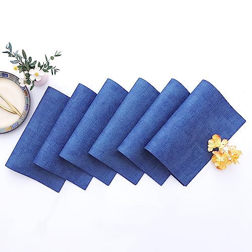 Homaxy PU Faux Leather Placemats for Dining Table, Set of 6, Sea Blue - color: Sea Blue