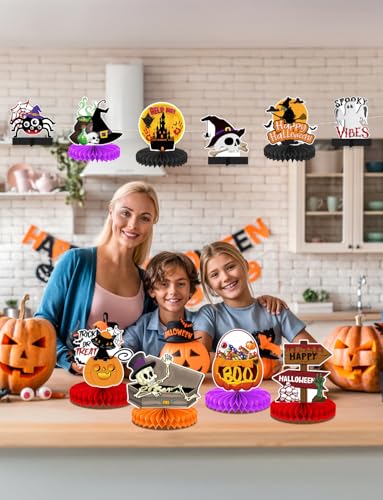 10Pcs Halloween Party Decorations, Halloween Table Decorations - style: Happy Halloween
