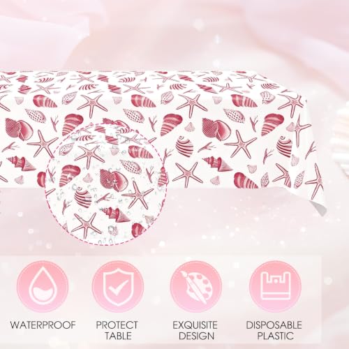 41pcs Coastal Beach Birthday Plates and Napkins,Tablecloth Set - color: Coastal Beach