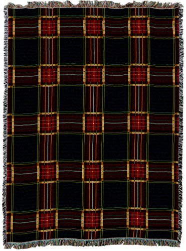 Pure Country Weavers Plaid Blanket Golf - Patterns Gift Tapestry Throw Woven from Cotton - Made in the USA (72x54) - color: Golf