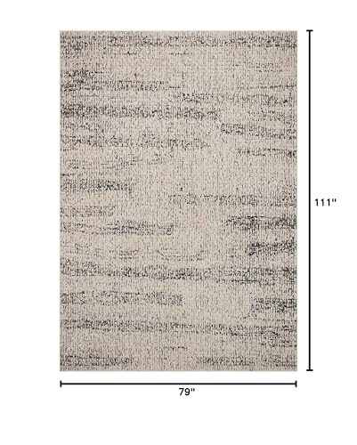 Loloi Darby Oatmeal/Charcoal 6'-7" x 9'-3" Area Rug - color: Oatmeal / Charcoal, size: 6'7" x 9'3" (Rectangular)