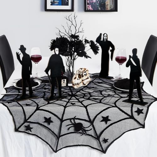 Halloween Decorations 4PCS Halloween Horror Movie Wooden Table Centerpieces