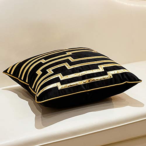 Avigers Throw Pillow Cover 18 x 18 Inch, Black, Velvet, Hidden Zipper - color: Black, size: 18" x 18" (Pack of 1)