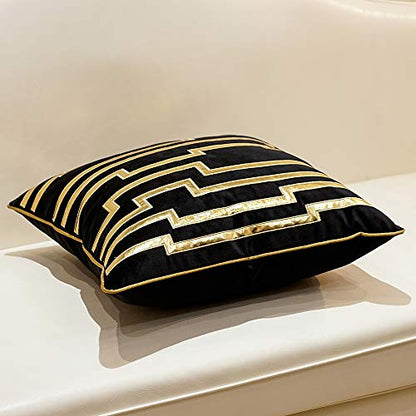 Avigers Throw Pillow Cover 18 x 18 Inch, Black, Velvet, Hidden Zipper - color: Black, size: 18" x 18" (Pack of 1)