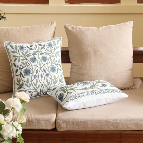 ISAENNE Designer Printed Rectangle Throw Pillow Cover,Set of 2,20"x12" - color: Mosella E, size: 20" x 12" (Pack of 2)