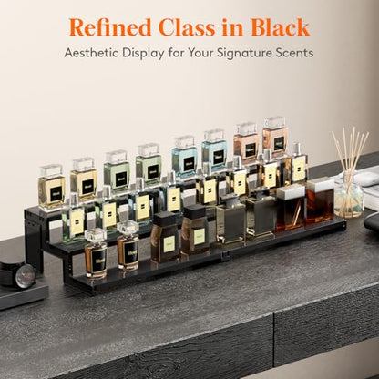 Lifewit 12″ Spice Rack, Perfume Cologne Stand, Tool-Free Assembly, 2 Pcs - color: Black, size: 12″3-Tier,2 pc