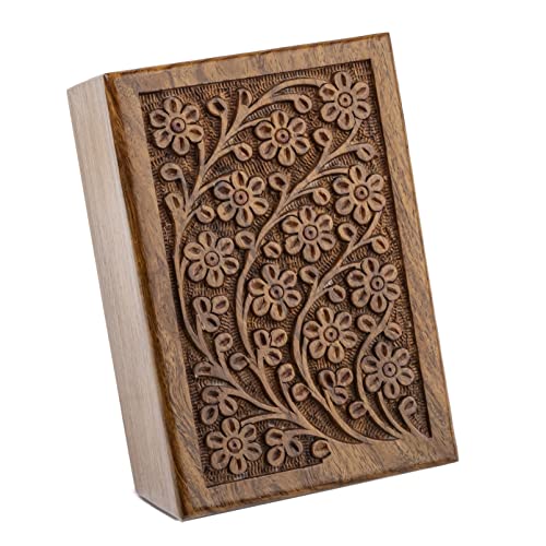 Personalized Urn Box for Human or Pet Ashes, Engraved Tree of Life Rosewood - size: Personalize