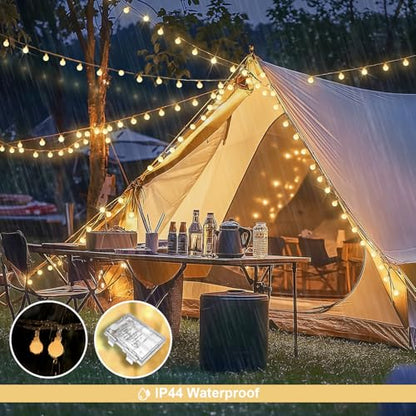 JMEXSUSS Warm White 100 LED Globe Battery Operated Christmas Lights Indoor - color: Warm White, size: 100 LED Battery