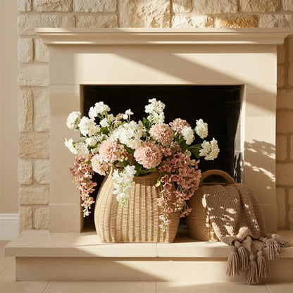 Household Essentials Paper Rope Basket with Handles, Natural - color: Natural Paper Rope
