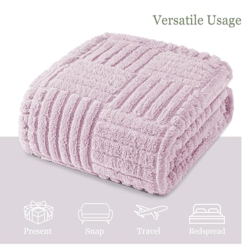 Whale Flotilla Lightweight Fleece Twin Size Blanket for Bed, Lilac - color: Lilac, size: Twin(60x80 Inch)