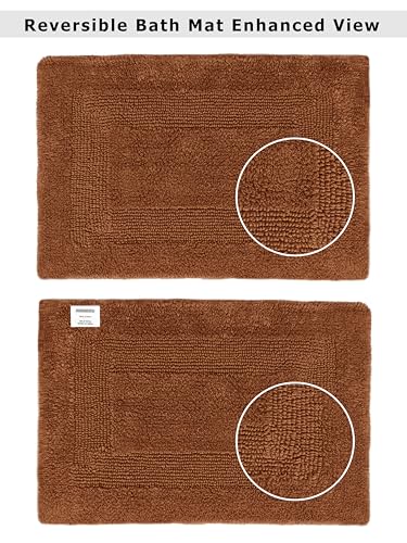 COTTON CRAFT Bath Rugs - 2 Pack Large 20x30 Soft Plush Bath Mats - Mocha - color: Mocha, size: 20x30 Inches