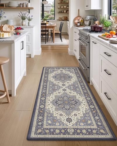 DEXI Kitchen Floor Mats Cushioned Anti Fatigue Runner Rug 24x59 Dark Grey - color: Dark Grey, size: 59"L x 24"W x 0.4"Th