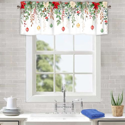 Christmas Curtains Valances for Windows 1 Panel, 42x12 Inch - color: Lst-sd01699, size: 42"W x 12"L (Pack of 1)