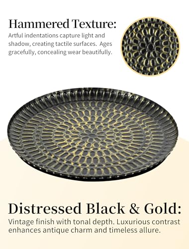 Romadedi Round Decorative Candle Tray, 11.8 Inch