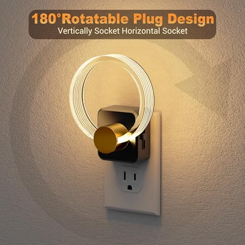 JandCase Night Light, Night Lights Plug into Wall, Dimmable Nightlight - color: Soft White