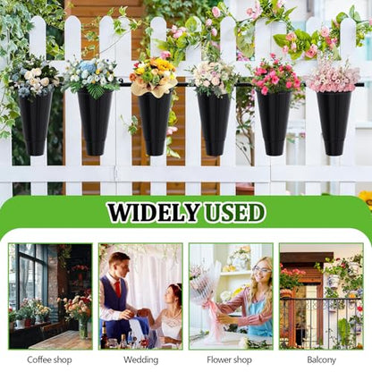 Maxdot Wall Mounted Flower Pot Rack, 3 Tier Display Stand with 18 Pots