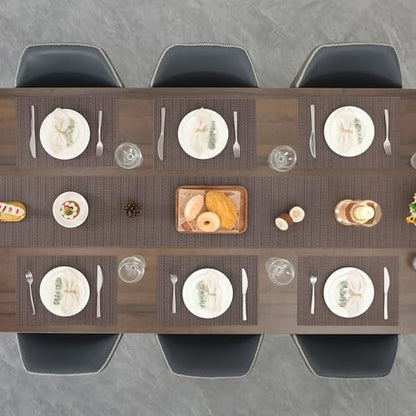 Myir JUN Placemats Set of 10 Kitchen and Dining Table Placemats - color: Coffee, size: Set of 10