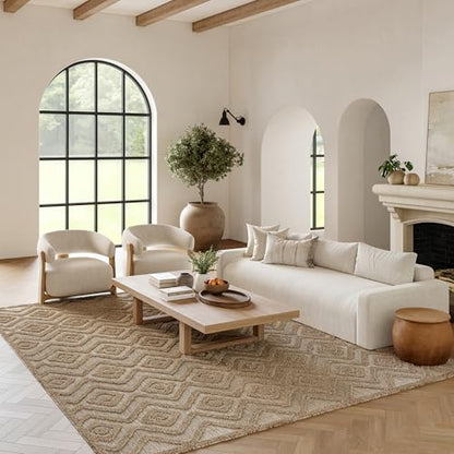 Nourison Home Versatile Natural Beige 8' x 10' Area Rug - Easy Clean, Non Shedding, Bed Room, Living Room, Dining Room, Kitchen (8' x 10') - color: Natural Beige, size: 8' x 10' (Rectangular)