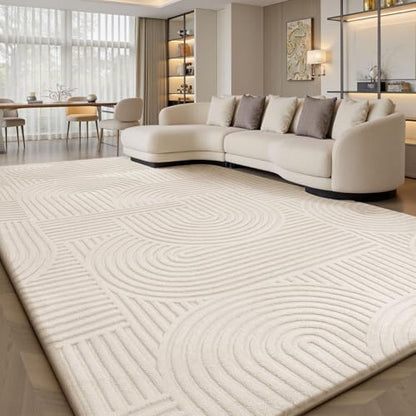 Sour Lemon 8x10 Area Rugs for Living Room Bedroom, White Rug Large Carpet - color: Milky White, size: 8' x 10' (Rectangular)