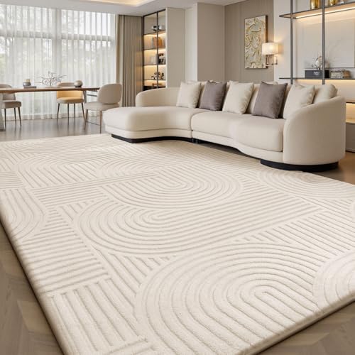 Sour Lemon Area Rugs 9x12 Living Room Bedroom, White Rug Large Carpet - color: Milky White, size: 9' x 12' (Rectangular)