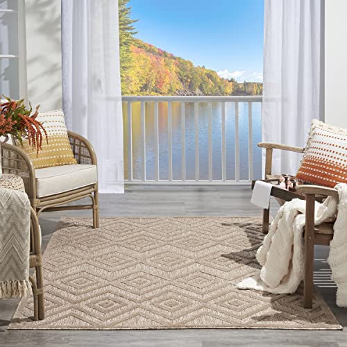 Nourison Home Versatile Natural Beige 5' x 7' Area Rug - Easy Clean, Non Shedding, Bed Room, Living Room, Dining Room, Kitchen (5' x 7') - color: Natural Beige, size: 5' x 7' (Rectangular)