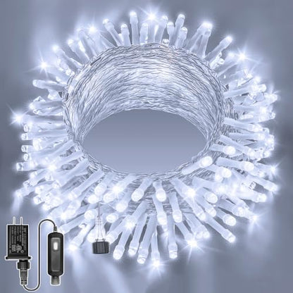 Ollny 120LED 40FT String Lights, Cool White Plug in Fairy Lights with Timer - color: Cool White, size: 120 LEDs