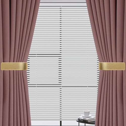 Groleca 2 Pack Curtain Holdbacks Curtain Tiebacks Wall Mount, Gold - color: Gold