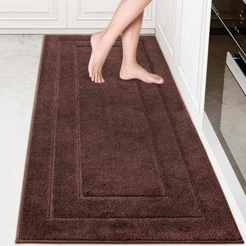 PURRUGS Kitchen Runner Rug, Kitchen Mat, 32" x 70", Brown - color: Brown, size: 32" X 70"