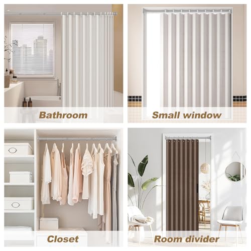 GXOACKJ Silver Shower Curtain Rods - 31-68 Inch Spring Tension Shower Rods for Bathroom, Adjustable, No Drilling, No Rust, Stainless Steel - color: Silver, size: 31-68 inches