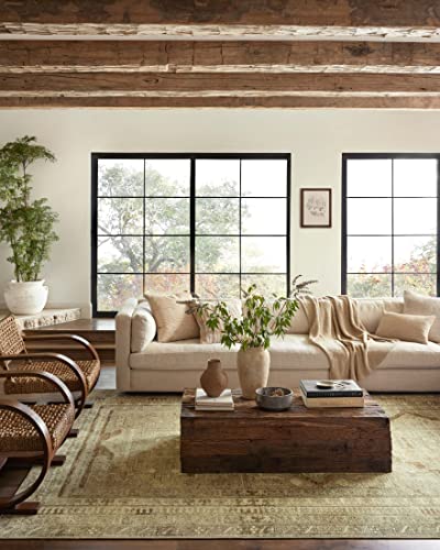 Loloi Magnolia Home Sinclair Khaki/Tobacco 2'-3" x 3'-9" Accent Rug - color: Khaki / Tobacco, size: 2'3" x 3'9" (Rectangular)